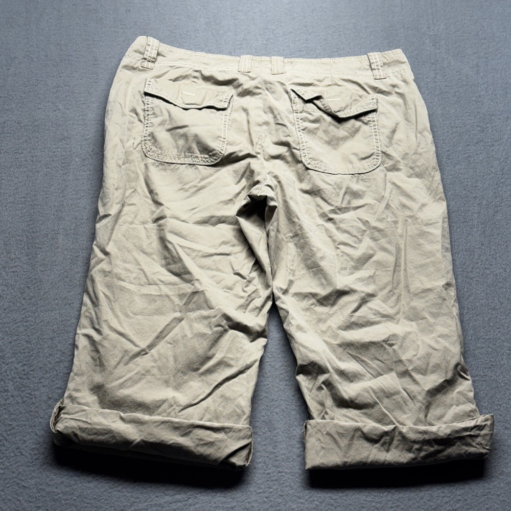 J. Crew Chino City Fit Pants Womens 10 Khaki Tan Cotton Cropped Cuffed Capris - Picture 3 of 7